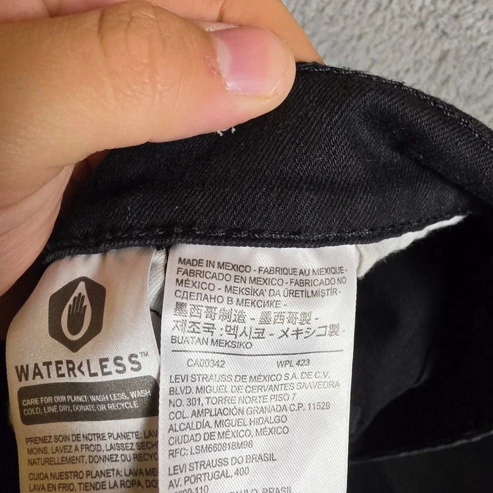 Levi's 505‎ Jeans Mens 40x30 Regular Fit Black Excellent Straight Leg Casual